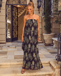 Midnight Terrace Abstract Print Maxi Dress