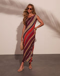 Coastline Calling Striped Cowl Maxi Dress