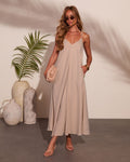 Leisure Lane Herringbone Print Midi Dress