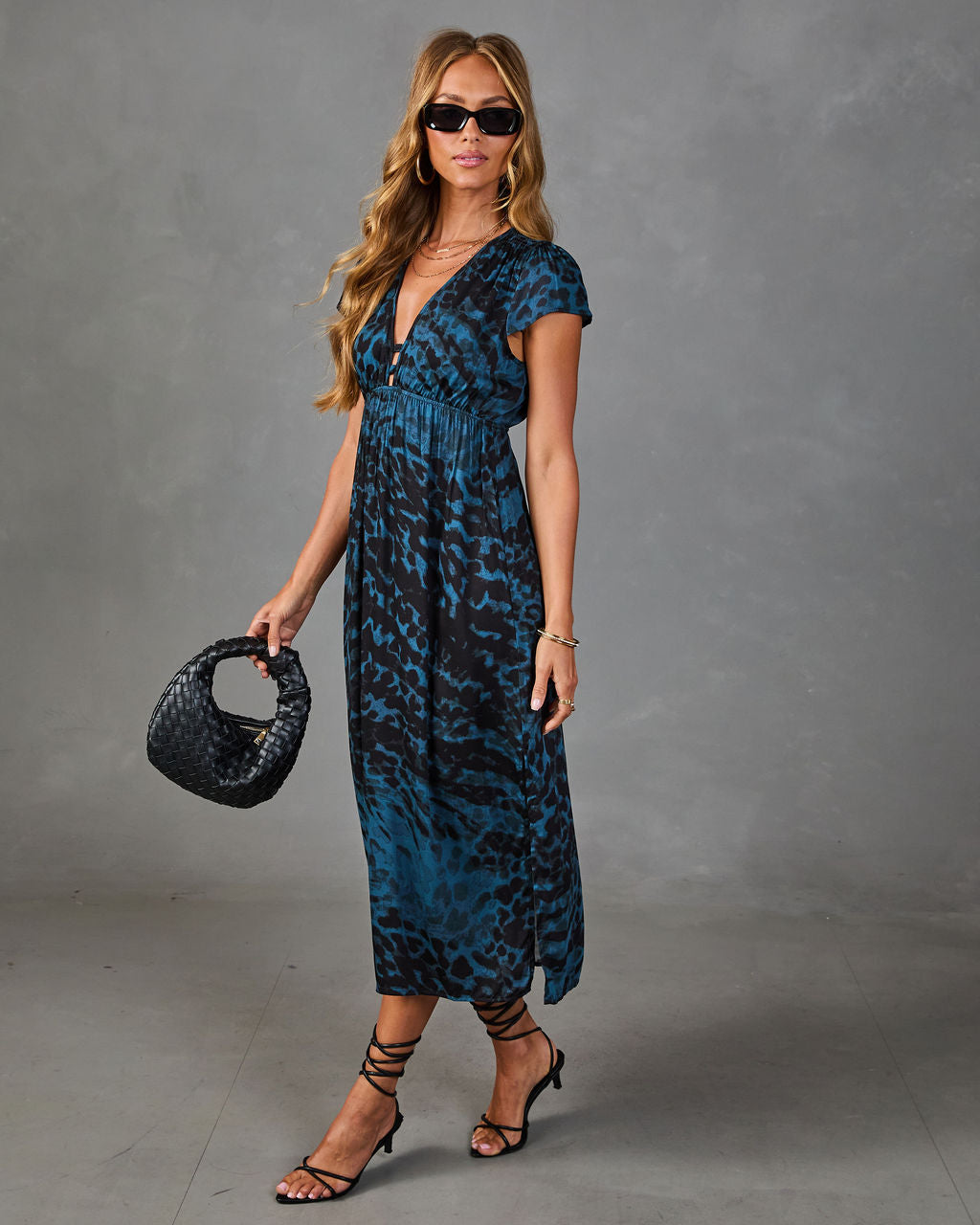 Gentle Escape Animal Print Midi Dress