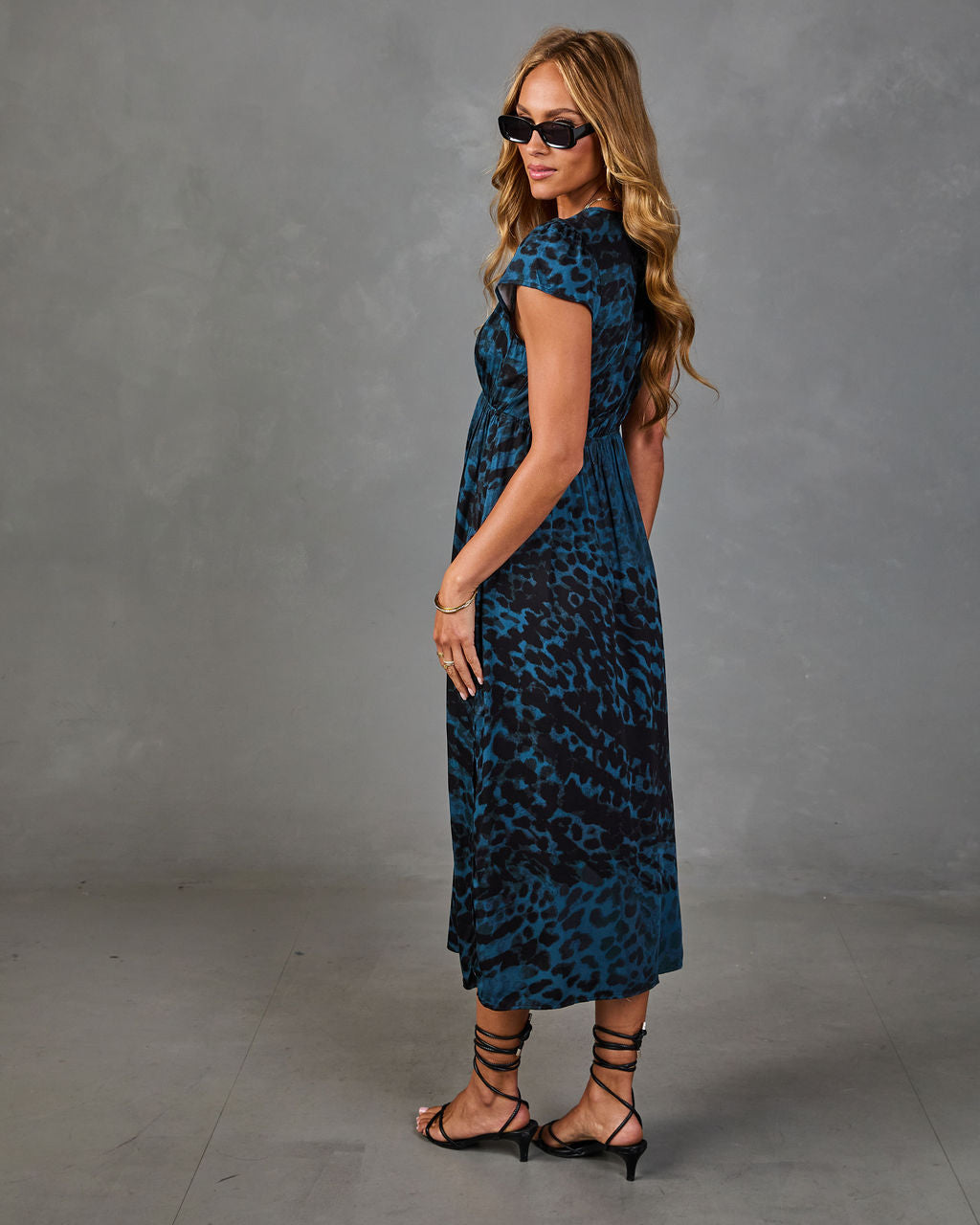 Gentle Escape Animal Print Midi Dress