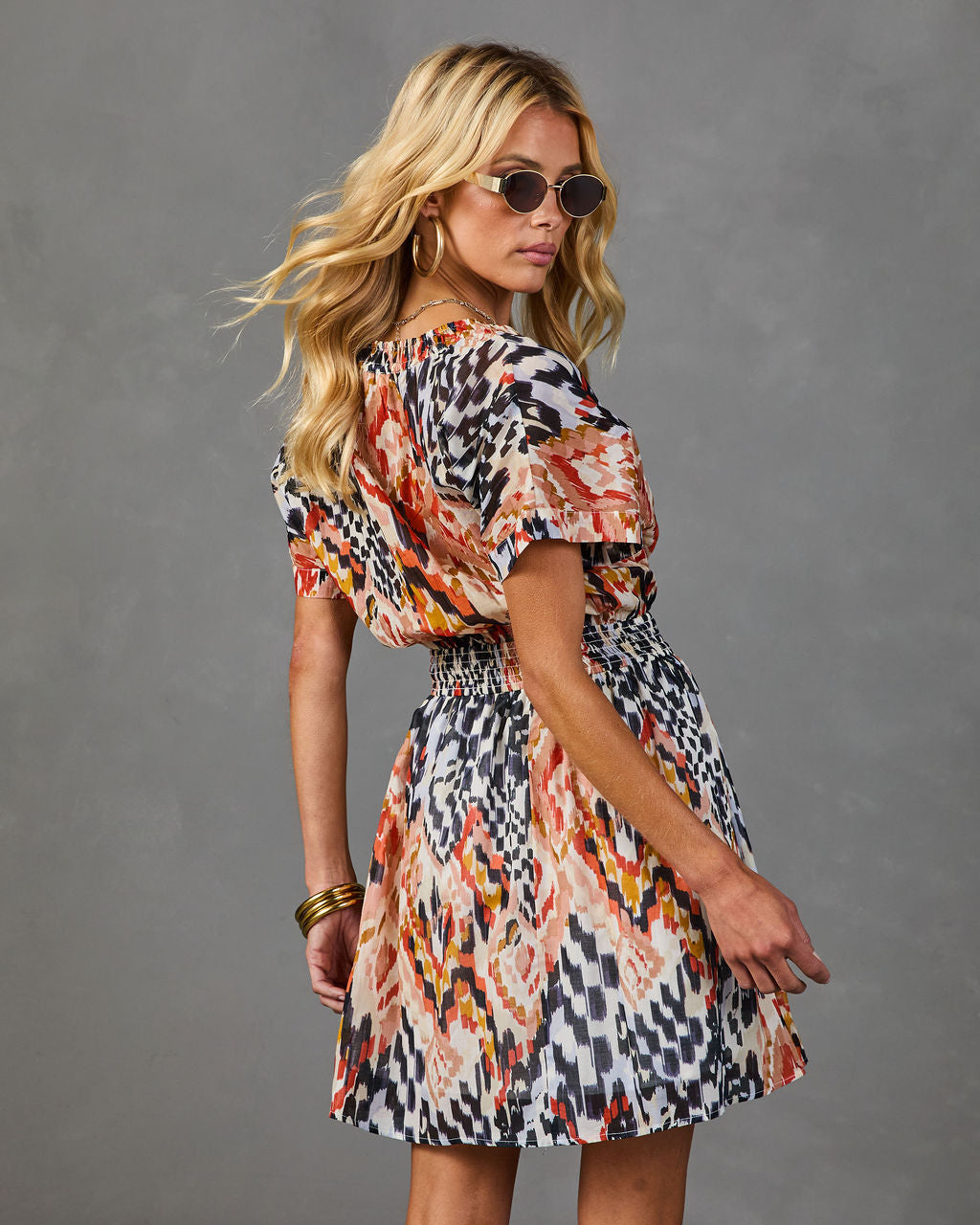 Ritual Society Abstract Print Mini Dress