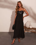Barely Midnight Color Block Maxi Dress