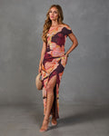Garden Cheers Off The Shoulder Floral Maxi Dress