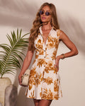 Tide Bloom Floral Mini Shirt Dress