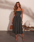 Meradeth Plaid Midi Dress