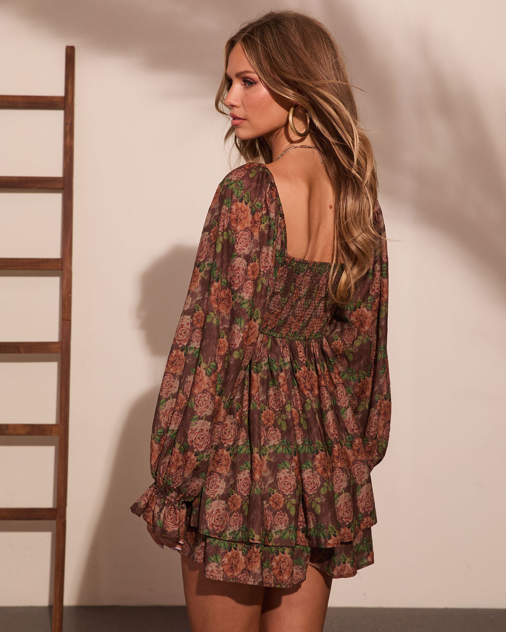 Rosewater Garden Floral Mini Dress