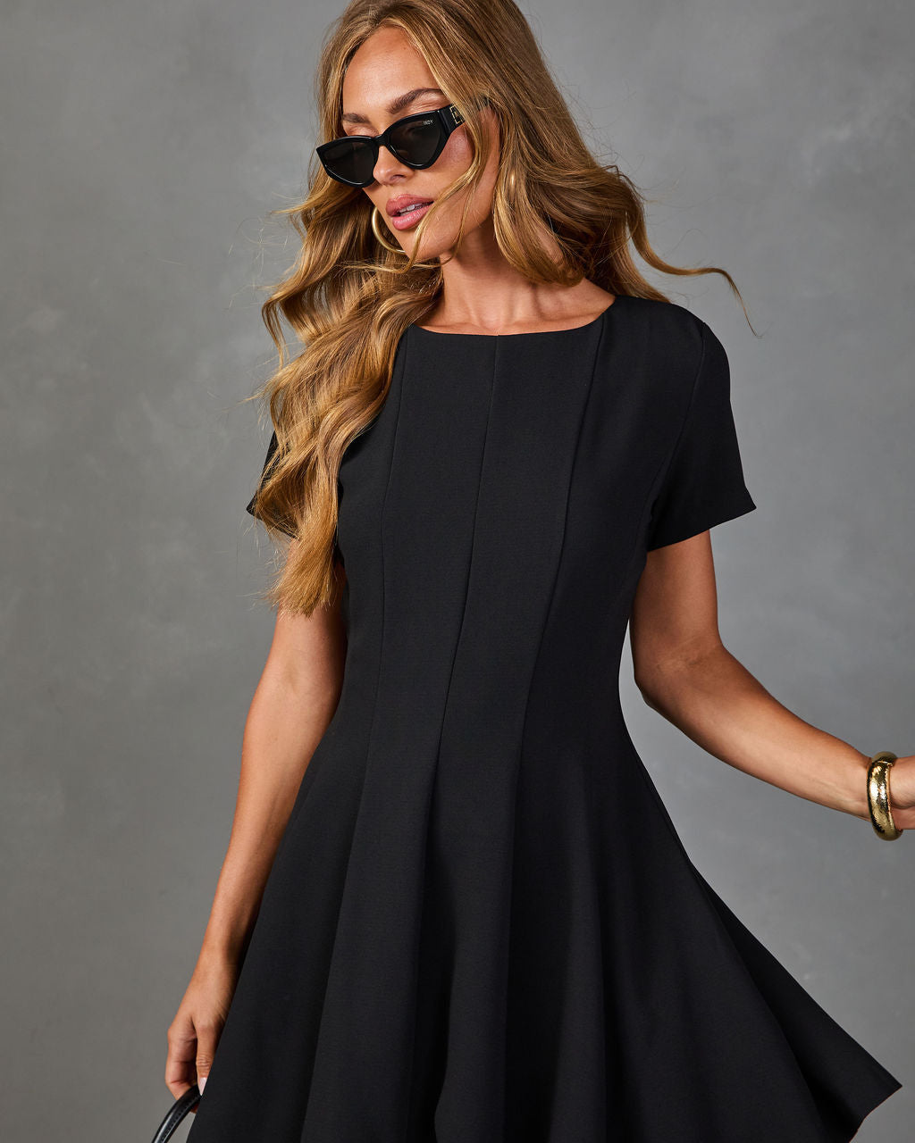 Polished Leisure Fit and Flare Mini Dress