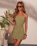 Palm Meadow Embroidered Abstract Floral Mini Dress