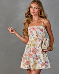 Flower Cart Floral Mini Dress