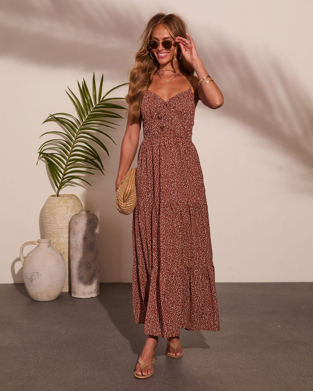 Mare Vista Abstract Dot Print Maxi Dress