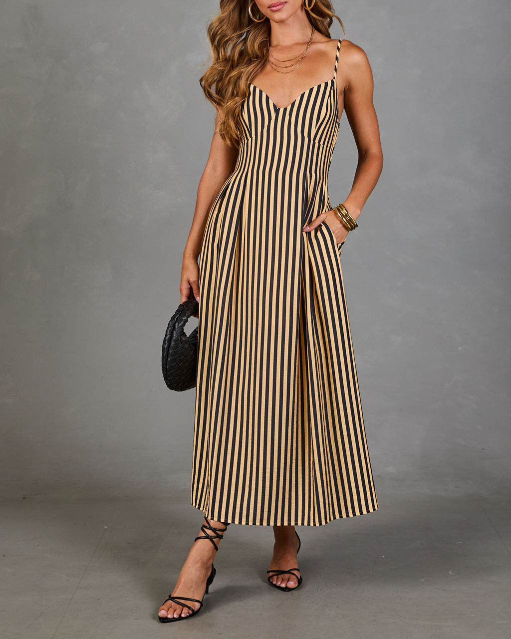 Sunstone Drift Striped Maxi Dress