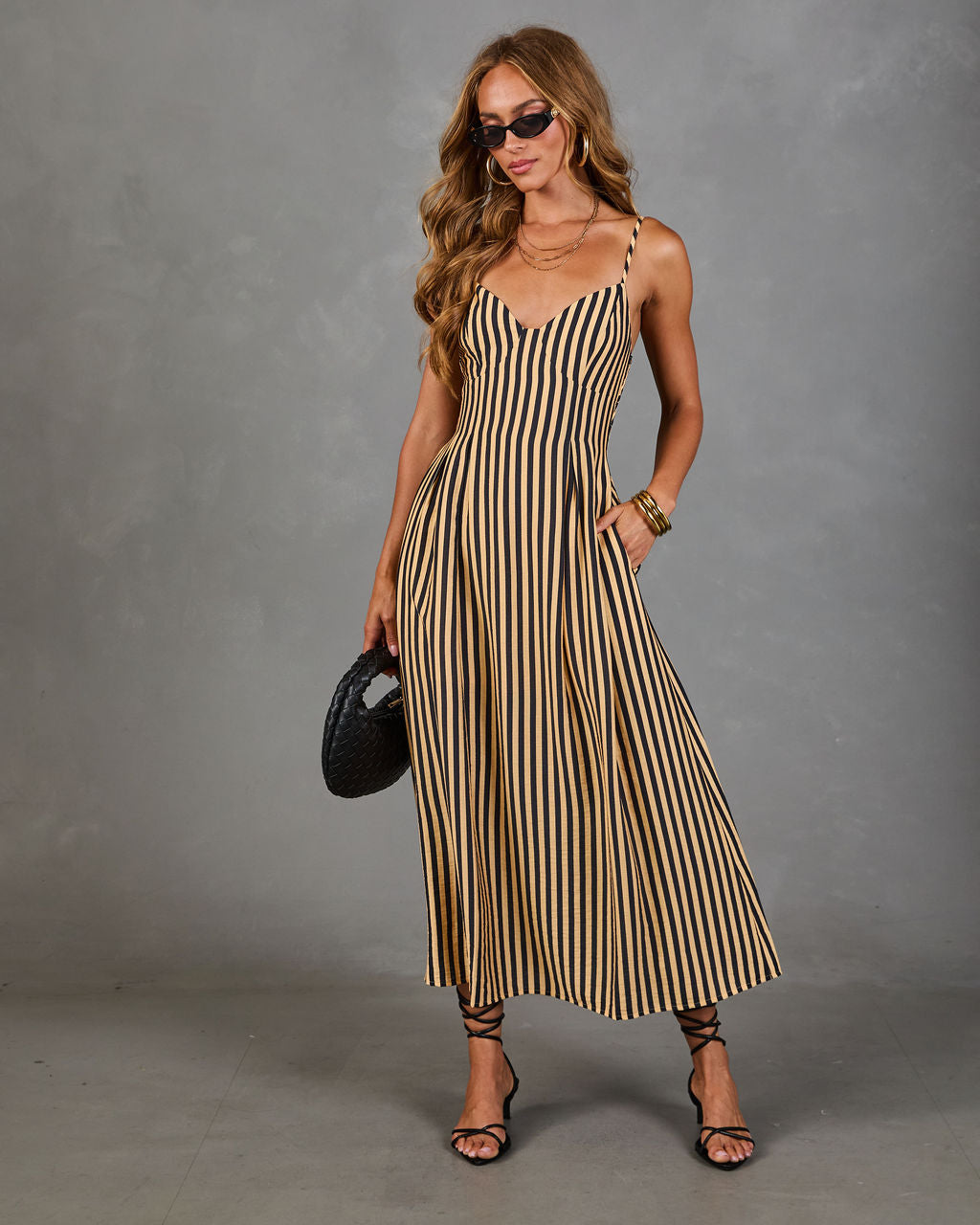 Sunstone Drift Striped Maxi Dress