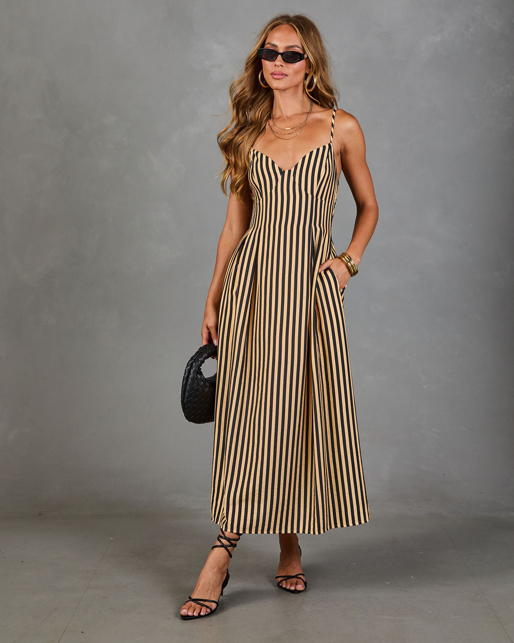 Sunstone Drift Striped Maxi Dress