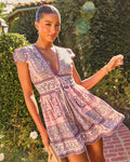Romance Ritual Paisley Mini Dress