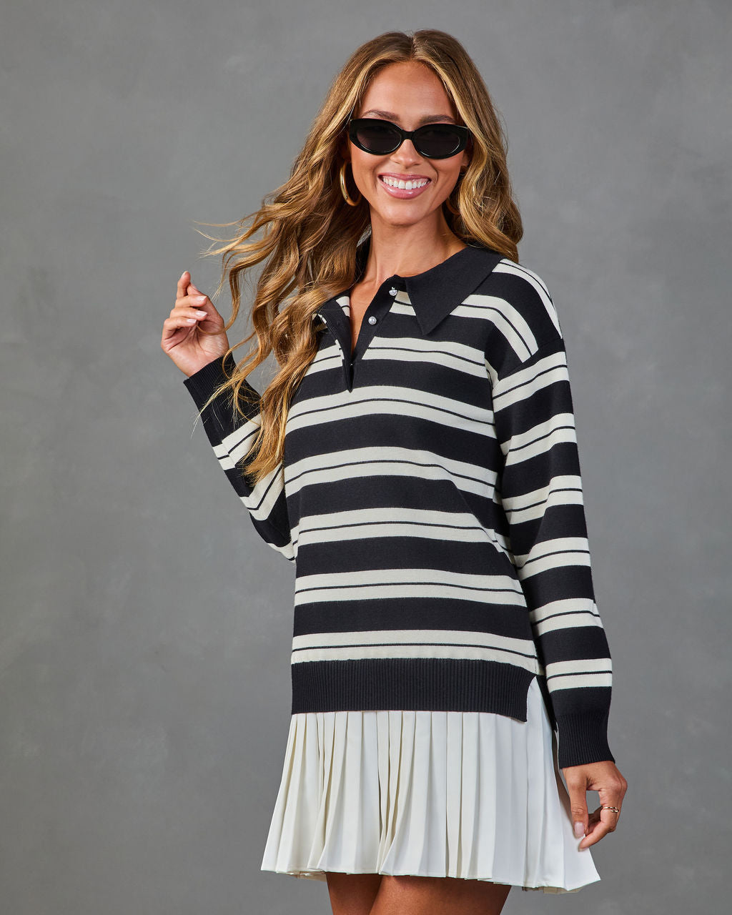 Study Hall Striped Collegiate Mini Dress