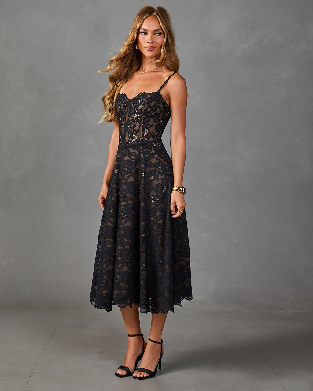 Sweet Reverie Lace Midi Dress