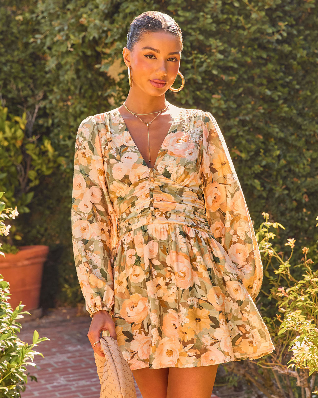 Slow Romance Floral Mini Dress