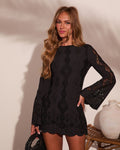 Sayah Cotton Embroidered Lace Mini Dress