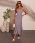 Tide Turns Cotton Gingham Maxi Dress