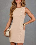 Calivra Shift Scallop Trim Mini Dress