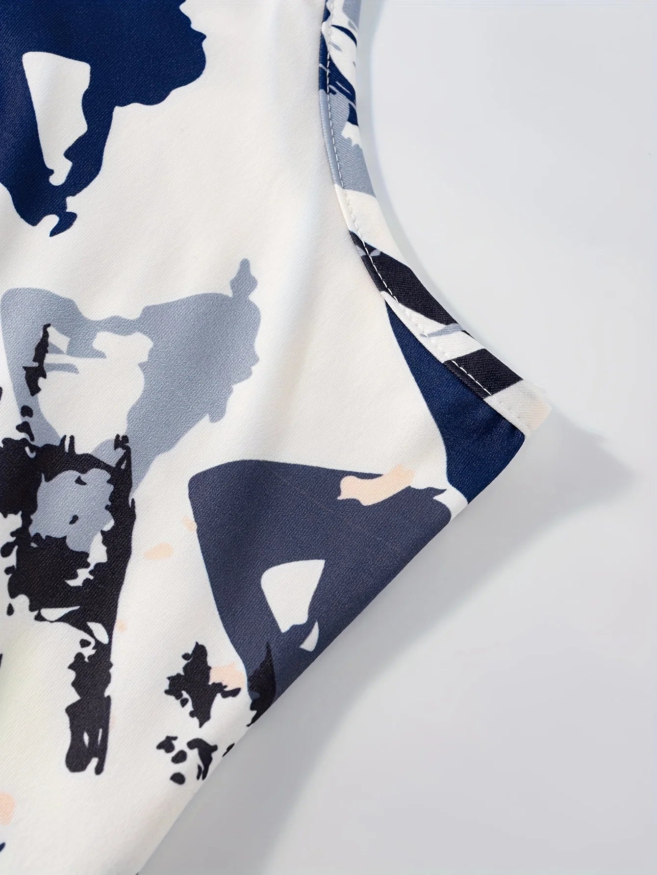 Printed Design Casual Graffiti Print Slip Dress