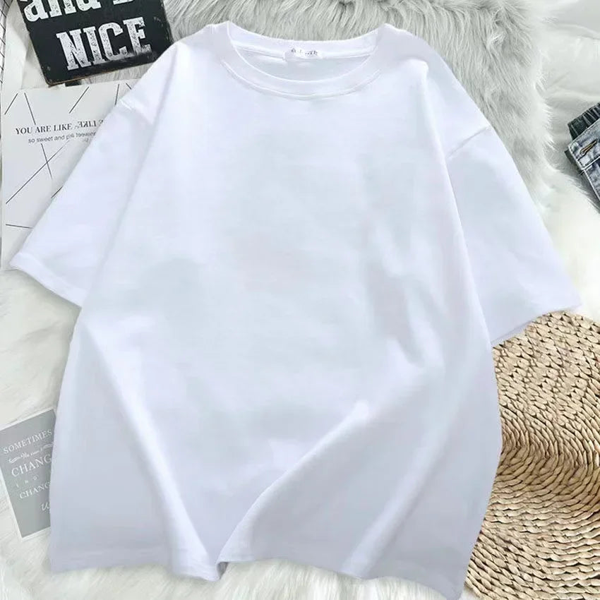 New T-Shirt Women 1898 Brooklyn York Letter Drop Shoulder Print Vintage Oversized T Shirt Simple Clothes Female Tshirt Y2K Top